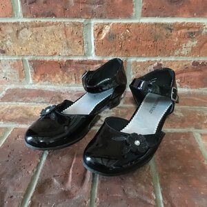 Black Patent Dress Shoes Velcro Closure